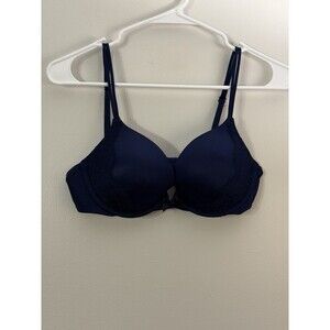Victoria's Secret Very Sexy Push-Up Bra 34C blue lace multiway straps Underwire